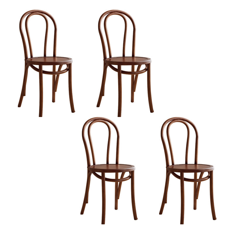 Modern Style Beech Wood Chairs Windsor Back Side Dining Kitchen Chair Set Walnut Wood 4 Piece Set Clearhalo ' kitchen&dining_furn' 'Dining Chairs' 'Dining Tables & Seating' 'dining_chair' 'furn' 'furn_dining_chair' 'Furniture' 'furniture_dining_chair' 'Kitchen & Dining Furniture' 'kitchen' 3967810