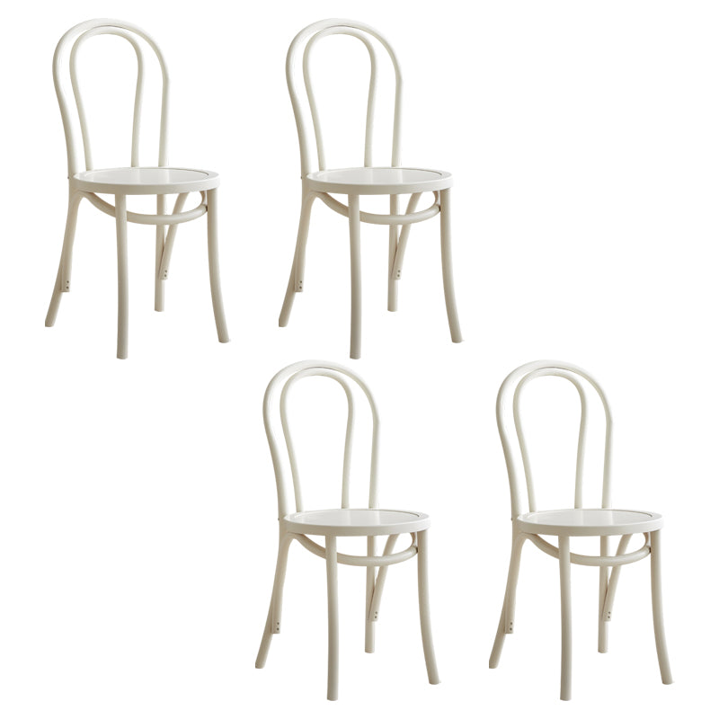Modern Style Beech Wood Chairs Windsor Back Side Dining Kitchen Chair Set White Wood 4 Piece Set Clearhalo ' kitchen&dining_furn' 'Dining Chairs' 'Dining Tables & Seating' 'dining_chair' 'furn' 'furn_dining_chair' 'Furniture' 'furniture_dining_chair' 'Kitchen & Dining Furniture' 'kitchen' 3967819