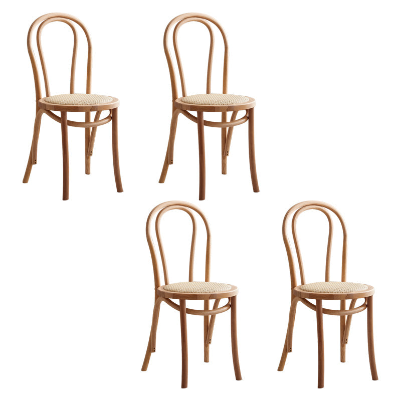 Modern Style Beech Wood Chairs Windsor Back Side Dining Kitchen Chair Set Wood Wicker & Rattan 4 Piece Set Clearhalo ' kitchen&dining_furn' 'Dining Chairs' 'Dining Tables & Seating' 'dining_chair' 'furn' 'furn_dining_chair' 'Furniture' 'furniture_dining_chair' 'Kitchen & Dining Furniture' 'kitchen' 3967825