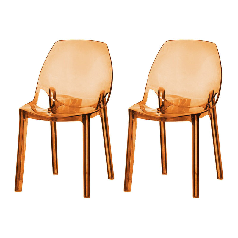 Scandinavian Style Plastic Chair Kitchen Solid Back Dining Side Chairs Tan 2 Piece Set Clearhalo ' kitchen&dining_furn' 'Dining Chairs' 'Dining Tables & Seating' 'dining_chair' 'furn' 'furn_dining_chair' 'Furniture' 'furniture_dining_chair' 'Kitchen & Dining Furniture' 'kitchen' 3967831