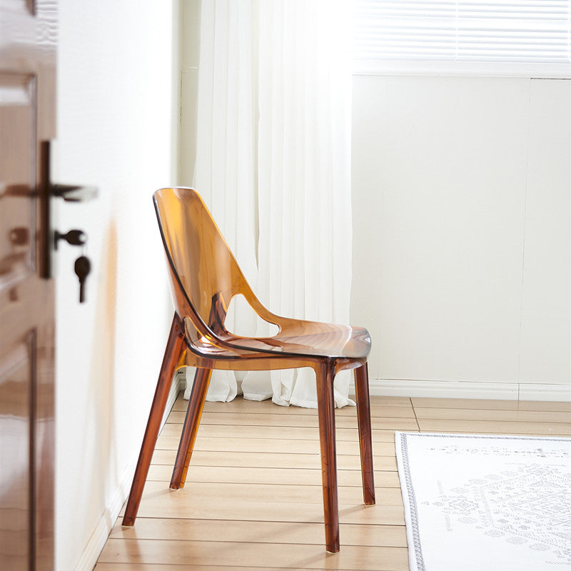 Scandinavian Style Plastic Chair Kitchen Solid Back Dining Side Chairs Clearhalo ' kitchen&dining_furn' 'Dining Chairs' 'Dining Tables & Seating' 'dining_chair' 'furn' 'furn_dining_chair' 'Furniture' 'furniture_dining_chair' 'Kitchen & Dining Furniture' 'kitchen' 3967836