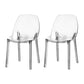 Scandinavian Style Plastic Chair Kitchen Solid Back Dining Side Chairs Clear 2 Piece Set Clearhalo ' kitchen&dining_furn' 'Dining Chairs' 'Dining Tables & Seating' 'dining_chair' 'furn' 'furn_dining_chair' 'Furniture' 'furniture_dining_chair' 'Kitchen & Dining Furniture' 'kitchen' 3967842