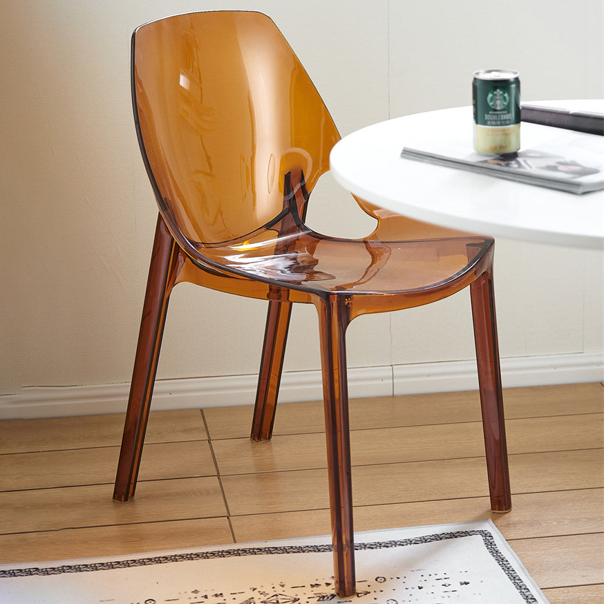 Scandinavian Style Plastic Chair Kitchen Solid Back Dining Side Chairs Clearhalo ' kitchen&dining_furn' 'Dining Chairs' 'Dining Tables & Seating' 'dining_chair' 'furn' 'furn_dining_chair' 'Furniture' 'furniture_dining_chair' 'Kitchen & Dining Furniture' 'kitchen' 3967843