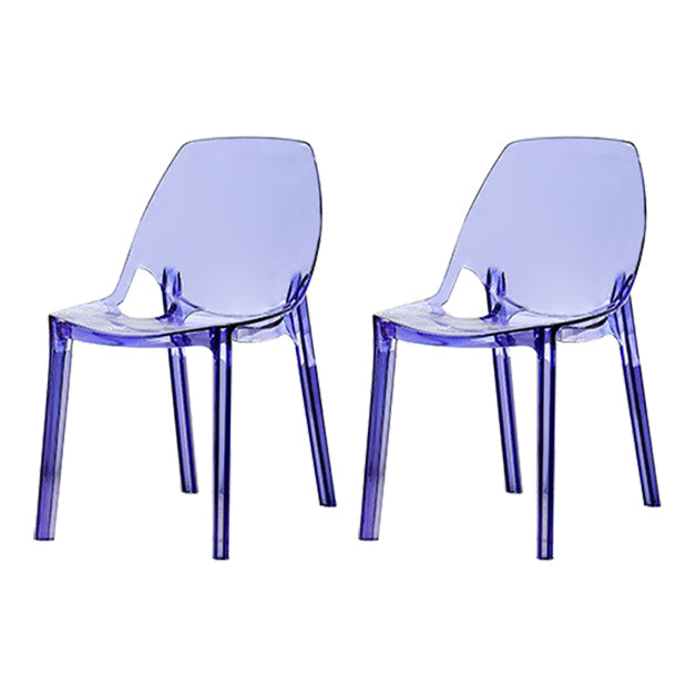 Scandinavian Style Plastic Chair Kitchen Solid Back Dining Side Chairs Purple 2 Piece Set Clearhalo ' kitchen&dining_furn' 'Dining Chairs' 'Dining Tables & Seating' 'dining_chair' 'furn' 'furn_dining_chair' 'Furniture' 'furniture_dining_chair' 'Kitchen & Dining Furniture' 'kitchen' 3967853