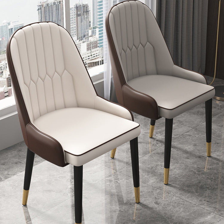 Home Scandinavian Arm Chair Parsons Back Upholstered Metal Dining Room Chair Clearhalo ' kitchen&dining_furn' 'Dining Chairs' 'Dining Tables & Seating' 'dining_chair' 'furn' 'furn_dining_chair' 'Furniture' 'furniture_dining_chair' 'Kitchen & Dining Furniture' 'kitchen' 3967858