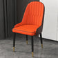 Home Scandinavian Arm Chair Parsons Back Upholstered Metal Dining Room Chair Orange 1 Piece Clearhalo ' kitchen&dining_furn' 'Dining Chairs' 'Dining Tables & Seating' 'dining_chair' 'furn' 'furn_dining_chair' 'Furniture' 'furniture_dining_chair' 'Kitchen & Dining Furniture' 'kitchen' 3967869