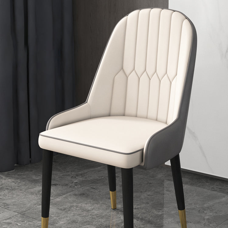Home Scandinavian Arm Chair Parsons Back Upholstered Metal Dining Room Chair Clearhalo ' kitchen&dining_furn' 'Dining Chairs' 'Dining Tables & Seating' 'dining_chair' 'furn' 'furn_dining_chair' 'Furniture' 'furniture_dining_chair' 'Kitchen & Dining Furniture' 'kitchen' 3967874
