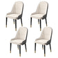Home Scandinavian Arm Chair Parsons Back Upholstered Metal Dining Room Chair White-Gray 4 Piece Set Clearhalo ' kitchen&dining_furn' 'Dining Chairs' 'Dining Tables & Seating' 'dining_chair' 'furn' 'furn_dining_chair' 'Furniture' 'furniture_dining_chair' 'Kitchen & Dining Furniture' 'kitchen' 3967883