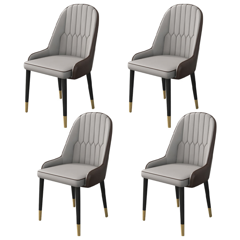 Home Scandinavian Arm Chair Parsons Back Upholstered Metal Dining Room Chair Gray Coffee 4 Piece Set Clearhalo ' kitchen&dining_furn' 'Dining Chairs' 'Dining Tables & Seating' 'dining_chair' 'furn' 'furn_dining_chair' 'Furniture' 'furniture_dining_chair' 'Kitchen & Dining Furniture' 'kitchen' 3967886