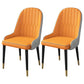 Home Scandinavian Arm Chair Parsons Back Upholstered Metal Dining Room Chair Gray-Yellow 2 Piece Set Clearhalo ' kitchen&dining_furn' 'Dining Chairs' 'Dining Tables & Seating' 'dining_chair' 'furn' 'furn_dining_chair' 'Furniture' 'furniture_dining_chair' 'Kitchen & Dining Furniture' 'kitchen' 3967888