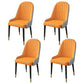 Home Scandinavian Arm Chair Parsons Back Upholstered Metal Dining Room Chair Gray-Yellow 4 Piece Set Clearhalo ' kitchen&dining_furn' 'Dining Chairs' 'Dining Tables & Seating' 'dining_chair' 'furn' 'furn_dining_chair' 'Furniture' 'furniture_dining_chair' 'Kitchen & Dining Furniture' 'kitchen' 3967889