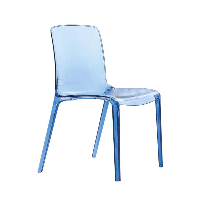 Scandinavian Style Plastic Chair Set Solid Back Side Kitchen Dining Chairs Blue 1 Piece Clearhalo ' kitchen&dining_furn' 'Dining Chairs' 'Dining Tables & Seating' 'dining_chair' 'furn' 'furn_dining_chair' 'Furniture' 'furniture_dining_chair' 'Kitchen & Dining Furniture' 'kitchen' 3967900