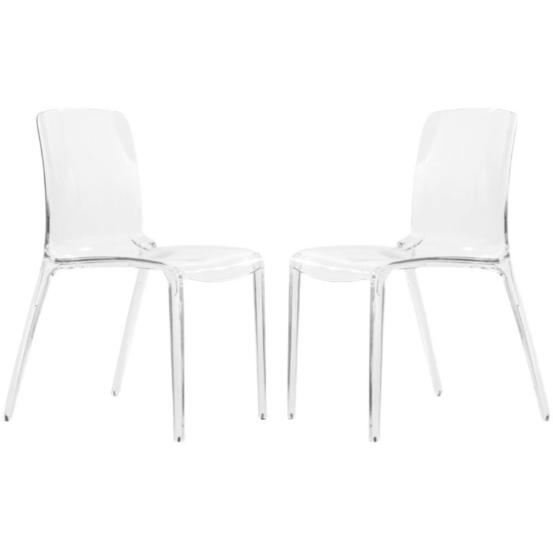 Scandinavian Style Plastic Chair Set Solid Back Side Kitchen Dining Chairs Clearhalo ' kitchen&dining_furn' 'Dining Chairs' 'Dining Tables & Seating' 'dining_chair' 'furn' 'furn_dining_chair' 'Furniture' 'furniture_dining_chair' 'Kitchen & Dining Furniture' 'kitchen' 3967912