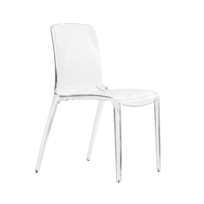 Scandinavian Style Plastic Chair Set Solid Back Side Kitchen Dining Chairs Clear 1 Piece Clearhalo ' kitchen&dining_furn' 'Dining Chairs' 'Dining Tables & Seating' 'dining_chair' 'furn' 'furn_dining_chair' 'Furniture' 'furniture_dining_chair' 'Kitchen & Dining Furniture' 'kitchen' 3967913