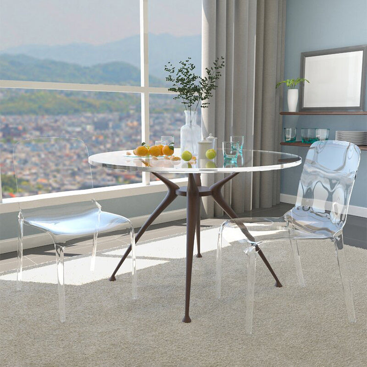 Scandinavian Style Plastic Chair Set Solid Back Side Kitchen Dining Chairs Clearhalo ' kitchen&dining_furn' 'Dining Chairs' 'Dining Tables & Seating' 'dining_chair' 'furn' 'furn_dining_chair' 'Furniture' 'furniture_dining_chair' 'Kitchen & Dining Furniture' 'kitchen' 3967915