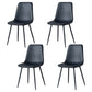 Scandinavian Style Metal Chairs Set Kitchen Dining Solid Back Side Chairs Black 4 Piece Set Clearhalo ' kitchen&dining_furn' 'Dining Chairs' 'Dining Tables & Seating' 'dining_chair' 'furn' 'furn_dining_chair' 'Furniture' 'furniture_dining_chair' 'Kitchen & Dining Furniture' 'kitchen' 3967921