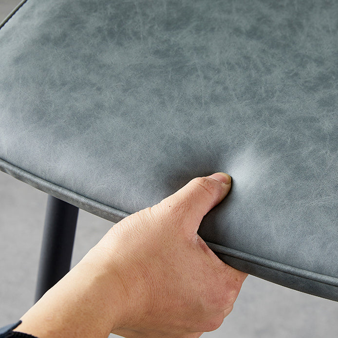 Scandinavian Style Metal Chairs Set Kitchen Dining Solid Back Side Chairs Clearhalo ' kitchen&dining_furn' 'Dining Chairs' 'Dining Tables & Seating' 'dining_chair' 'furn' 'furn_dining_chair' 'Furniture' 'furniture_dining_chair' 'Kitchen & Dining Furniture' 'kitchen' 3967930