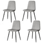 Scandinavian Style Metal Chairs Set Kitchen Dining Solid Back Side Chairs Dark Gray 4 Piece Set Clearhalo ' kitchen&dining_furn' 'Dining Chairs' 'Dining Tables & Seating' 'dining_chair' 'furn' 'furn_dining_chair' 'Furniture' 'furniture_dining_chair' 'Kitchen & Dining Furniture' 'kitchen' 3967933