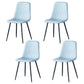 Scandinavian Style Metal Chairs Set Kitchen Dining Solid Back Side Chairs Light Blue 4 Piece Set Clearhalo ' kitchen&dining_furn' 'Dining Chairs' 'Dining Tables & Seating' 'dining_chair' 'furn' 'furn_dining_chair' 'Furniture' 'furniture_dining_chair' 'Kitchen & Dining Furniture' 'kitchen' 3967948