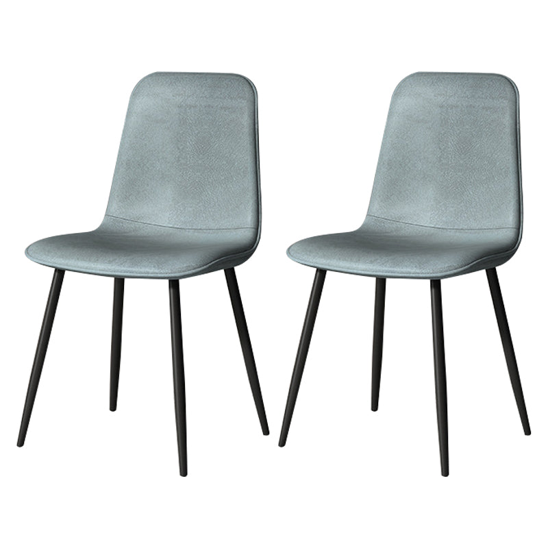 Scandinavian Style Metal Chairs Set Kitchen Dining Solid Back Side Chairs Light Green 2 Piece Set Clearhalo ' kitchen&dining_furn' 'Dining Chairs' 'Dining Tables & Seating' 'dining_chair' 'furn' 'furn_dining_chair' 'Furniture' 'furniture_dining_chair' 'Kitchen & Dining Furniture' 'kitchen' 3967950