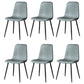 Scandinavian Style Metal Chairs Set Kitchen Dining Solid Back Side Chairs Light Green 6 Piece Set Clearhalo ' kitchen&dining_furn' 'Dining Chairs' 'Dining Tables & Seating' 'dining_chair' 'furn' 'furn_dining_chair' 'Furniture' 'furniture_dining_chair' 'Kitchen & Dining Furniture' 'kitchen' 3967952