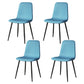 Scandinavian Style Metal Chairs Set Kitchen Dining Solid Back Side Chairs Peacock Blue 4 Piece Set Clearhalo ' kitchen&dining_furn' 'Dining Chairs' 'Dining Tables & Seating' 'dining_chair' 'furn' 'furn_dining_chair' 'Furniture' 'furniture_dining_chair' 'Kitchen & Dining Furniture' 'kitchen' 3967972