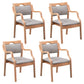 Contemporary Style Solid Wood Chairs Kitchen Open Back Dining Arm Chair Set Grey 4 Piece Set Clearhalo ' kitchen&dining_furn' 'Dining Chairs' 'Dining Tables & Seating' 'dining_chair' 'furn' 'furn_dining_chair' 'Furniture' 'furniture_dining_chair' 'Kitchen & Dining Furniture' 'kitchen' 3968014