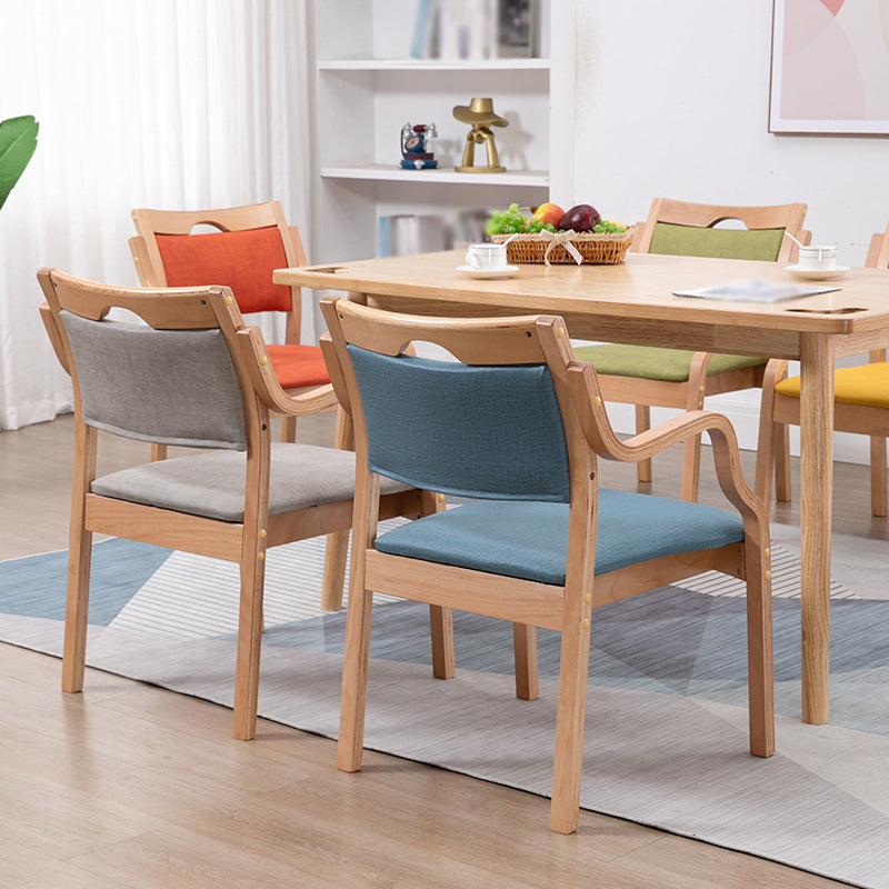 Contemporary Style Solid Wood Chairs Kitchen Open Back Dining Arm Chair Set Clearhalo ' kitchen&dining_furn' 'Dining Chairs' 'Dining Tables & Seating' 'dining_chair' 'furn' 'furn_dining_chair' 'Furniture' 'furniture_dining_chair' 'Kitchen & Dining Furniture' 'kitchen' 3968015