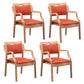Contemporary Style Solid Wood Chairs Kitchen Open Back Dining Arm Chair Set Red 4 Piece Set Clearhalo ' kitchen&dining_furn' 'Dining Chairs' 'Dining Tables & Seating' 'dining_chair' 'furn' 'furn_dining_chair' 'Furniture' 'furniture_dining_chair' 'Kitchen & Dining Furniture' 'kitchen' 3968021