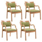 Contemporary Style Solid Wood Chairs Kitchen Open Back Dining Arm Chair Set Green 4 Piece Set Clearhalo ' kitchen&dining_furn' 'Dining Chairs' 'Dining Tables & Seating' 'dining_chair' 'furn' 'furn_dining_chair' 'Furniture' 'furniture_dining_chair' 'Kitchen & Dining Furniture' 'kitchen' 3968035