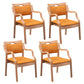 Contemporary Style Solid Wood Chairs Kitchen Open Back Dining Arm Chair Set Ginger 4 Piece Set Clearhalo ' kitchen&dining_furn' 'Dining Chairs' 'Dining Tables & Seating' 'dining_chair' 'furn' 'furn_dining_chair' 'Furniture' 'furniture_dining_chair' 'Kitchen & Dining Furniture' 'kitchen' 3968038