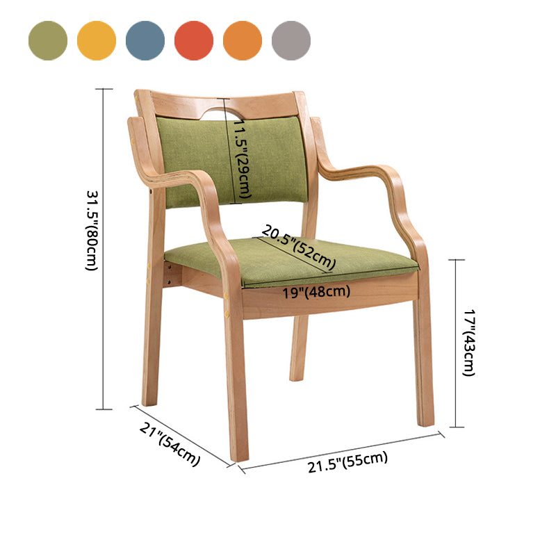 Contemporary Style Solid Wood Chairs Kitchen Open Back Dining Arm Chair Set Clearhalo ' kitchen&dining_furn' 'Dining Chairs' 'Dining Tables & Seating' 'dining_chair' 'furn' 'furn_dining_chair' 'Furniture' 'furniture_dining_chair' 'Kitchen & Dining Furniture' 'kitchen' 3968039