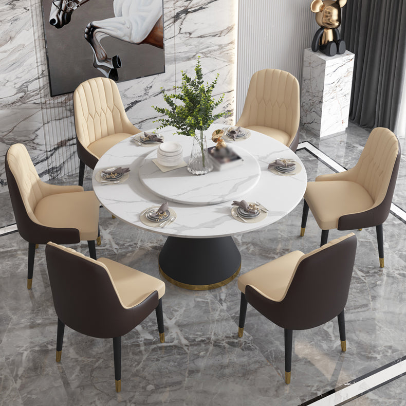 Nordic Glam Style Dining Chairs Metal Dining Arm Side Chair for Kitchen (Set of 2) Clearhalo ' kitchen&dining_furn' 'Dining Chairs' 'Dining Tables & Seating' 'dining_chair' 'furn' 'furn_dining_chair' 'Furniture' 'furniture_dining_chair' 'Kitchen & Dining Furniture' 'kitchen' 3968056