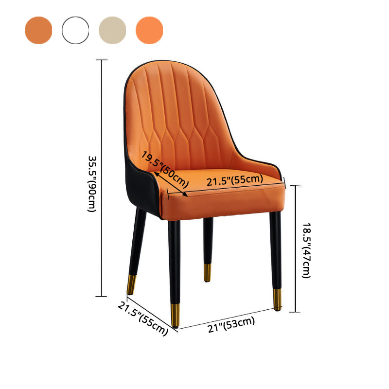 Nordic Glam Style Dining Chairs Metal Dining Arm Side Chair for Kitchen (Set of 2) Clearhalo ' kitchen&dining_furn' 'Dining Chairs' 'Dining Tables & Seating' 'dining_chair' 'furn' 'furn_dining_chair' 'Furniture' 'furniture_dining_chair' 'Kitchen & Dining Furniture' 'kitchen' 3968057