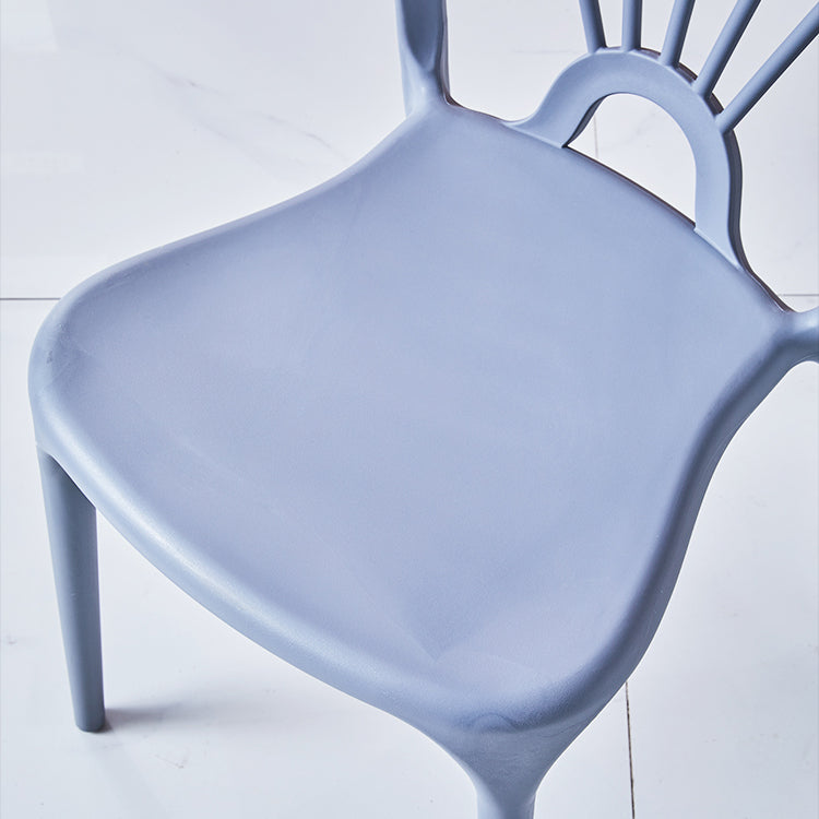 Modern Indoor-Outdoor Plastic Side Chair Armless Wishbone Stackable Chair Clearhalo ' kitchen&dining_furn' 'Dining Chairs' 'Dining Tables & Seating' 'dining_chair' 'furn' 'furn_dining_chair' 'Furniture' 'furniture_dining_chair' 'Kitchen & Dining Furniture' 'kitchen' 3968068