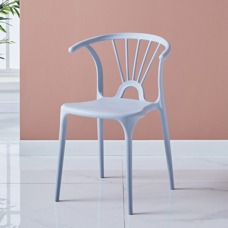 Modern Indoor-Outdoor Plastic Side Chair Armless Wishbone Stackable Chair Light Gray 1 Piece Clearhalo ' kitchen&dining_furn' 'Dining Chairs' 'Dining Tables & Seating' 'dining_chair' 'furn' 'furn_dining_chair' 'Furniture' 'furniture_dining_chair' 'Kitchen & Dining Furniture' 'kitchen' 3968071