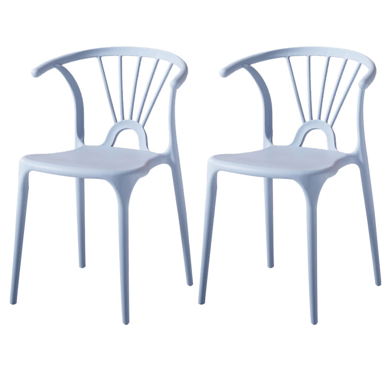 Modern Indoor-Outdoor Plastic Side Chair Armless Wishbone Stackable Chair Light Gray 2 Piece Set Clearhalo ' kitchen&dining_furn' 'Dining Chairs' 'Dining Tables & Seating' 'dining_chair' 'furn' 'furn_dining_chair' 'Furniture' 'furniture_dining_chair' 'Kitchen & Dining Furniture' 'kitchen' 3968073