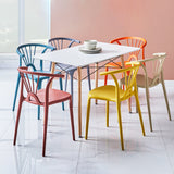 Modern Indoor-Outdoor Plastic Side Chair Armless Wishbone Stackable Chair Clearhalo ' kitchen&dining_furn' 'Dining Chairs' 'Dining Tables & Seating' 'dining_chair' 'furn' 'furn_dining_chair' 'Furniture' 'furniture_dining_chair' 'Kitchen & Dining Furniture' 'kitchen' 3968082