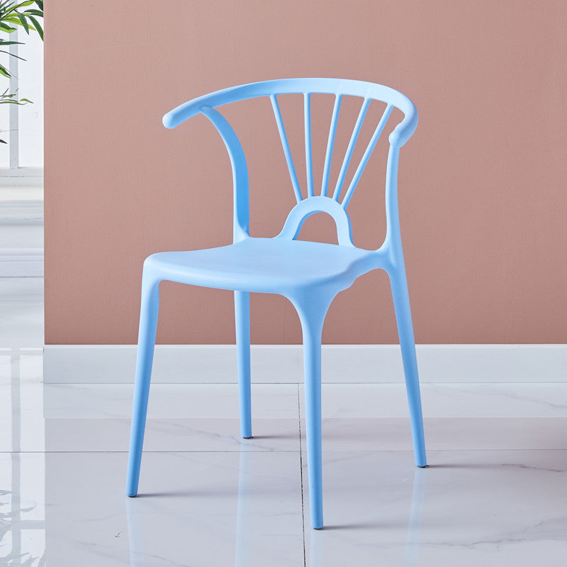 Modern Indoor-Outdoor Plastic Side Chair Armless Wishbone Stackable Chair Light Blue 1 Piece Clearhalo ' kitchen&dining_furn' 'Dining Chairs' 'Dining Tables & Seating' 'dining_chair' 'furn' 'furn_dining_chair' 'Furniture' 'furniture_dining_chair' 'Kitchen & Dining Furniture' 'kitchen' 3968092