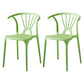 Modern Indoor-Outdoor Plastic Side Chair Armless Wishbone Stackable Chair Light Green 2 Piece Set Clearhalo ' kitchen&dining_furn' 'Dining Chairs' 'Dining Tables & Seating' 'dining_chair' 'furn' 'furn_dining_chair' 'Furniture' 'furniture_dining_chair' 'Kitchen & Dining Furniture' 'kitchen' 3968096