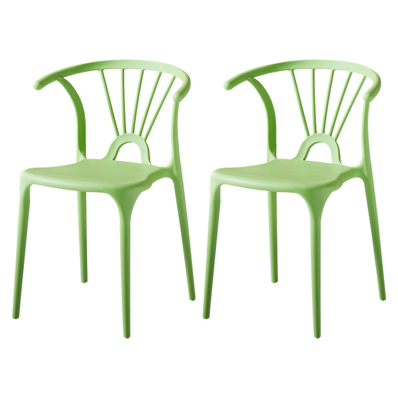Modern Indoor-Outdoor Plastic Side Chair Armless Wishbone Stackable Chair Light Green 2 Piece Set Clearhalo ' kitchen&dining_furn' 'Dining Chairs' 'Dining Tables & Seating' 'dining_chair' 'furn' 'furn_dining_chair' 'Furniture' 'furniture_dining_chair' 'Kitchen & Dining Furniture' 'kitchen' 3968096