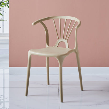 Modern Indoor-Outdoor Plastic Side Chair Armless Wishbone Stackable Chair Camel 1 Piece Clearhalo ' kitchen&dining_furn' 'Dining Chairs' 'Dining Tables & Seating' 'dining_chair' 'furn' 'furn_dining_chair' 'Furniture' 'furniture_dining_chair' 'Kitchen & Dining Furniture' 'kitchen' 3968101