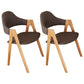 Modern Dining Armchair Upholstered Arm Chairs with Wood Legs (Set of 2) Grey Clearhalo ' kitchen&dining_furn' 'Dining Chairs' 'Dining Tables & Seating' 'dining_chair' 'furn' 'furn_dining_chair' 'Furniture' 'furniture_dining_chair' 'Kitchen & Dining Furniture' 'kitchen' 3968115