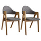 Modern Dining Armchair Upholstered Arm Chairs with Wood Legs (Set of 2) Light Gray Clearhalo ' kitchen&dining_furn' 'Dining Chairs' 'Dining Tables & Seating' 'dining_chair' 'furn' 'furn_dining_chair' 'Furniture' 'furniture_dining_chair' 'Kitchen & Dining Furniture' 'kitchen' 3968118