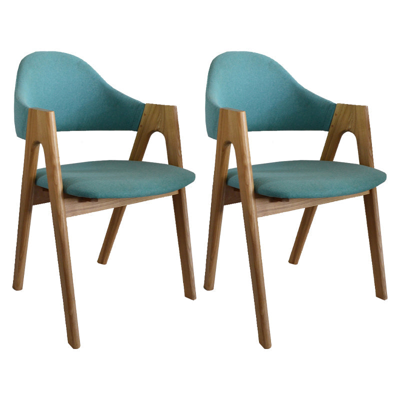 Modern Dining Armchair Upholstered Arm Chairs with Wood Legs (Set of 2) Pea Green Clearhalo ' kitchen&dining_furn' 'Dining Chairs' 'Dining Tables & Seating' 'dining_chair' 'furn' 'furn_dining_chair' 'Furniture' 'furniture_dining_chair' 'Kitchen & Dining Furniture' 'kitchen' 3968138