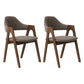 Modern Dining Armchair Upholstered Arm Chairs with Wood Legs (Set of 2) Coffee-White Clearhalo ' kitchen&dining_furn' 'Dining Chairs' 'Dining Tables & Seating' 'dining_chair' 'furn' 'furn_dining_chair' 'Furniture' 'furniture_dining_chair' 'Kitchen & Dining Furniture' 'kitchen' 3968139