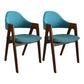Modern Dining Armchair Upholstered Arm Chairs with Wood Legs (Set of 2) Airy Blue Clearhalo ' kitchen&dining_furn' 'Dining Chairs' 'Dining Tables & Seating' 'dining_chair' 'furn' 'furn_dining_chair' 'Furniture' 'furniture_dining_chair' 'Kitchen & Dining Furniture' 'kitchen' 3968140