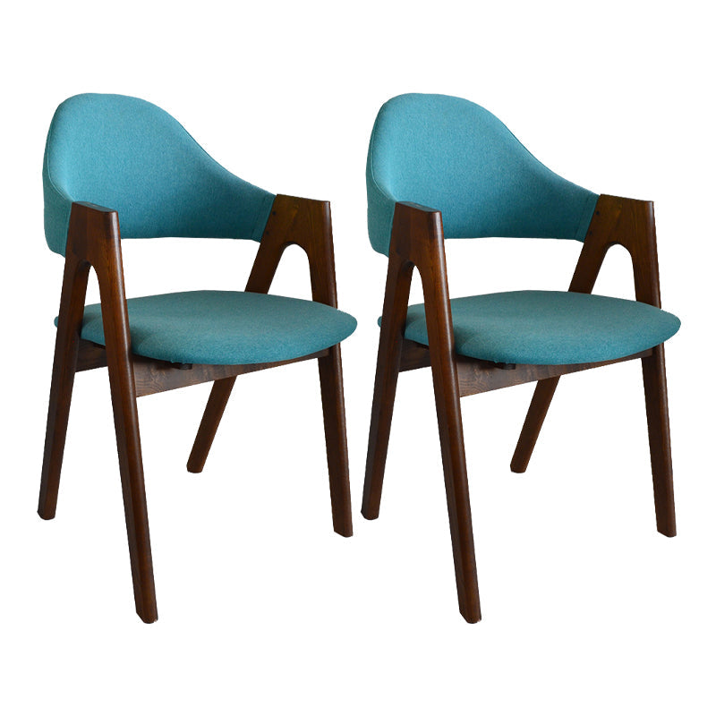 Modern Dining Armchair Upholstered Arm Chairs with Wood Legs (Set of 2) Airy Blue Clearhalo ' kitchen&dining_furn' 'Dining Chairs' 'Dining Tables & Seating' 'dining_chair' 'furn' 'furn_dining_chair' 'Furniture' 'furniture_dining_chair' 'Kitchen & Dining Furniture' 'kitchen' 3968140