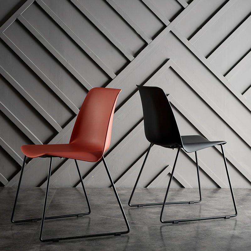 Industrial Style Metal Dining Room Chairs Armless Dining Chair for Restaurant Clearhalo ' kitchen&dining_furn' 'Dining Chairs' 'Dining Tables & Seating' 'dining_chair' 'Furniture' 'furniture_dining_chair' 'Kitchen & Dining Furniture' 'kitchen' 3968144