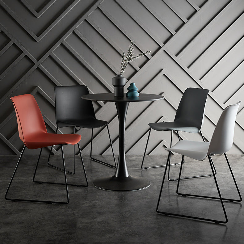 Industrial Style Metal Dining Room Chairs Armless Dining Chair for Restaurant Clearhalo ' kitchen&dining_furn' 'Dining Chairs' 'Dining Tables & Seating' 'dining_chair' 'Furniture' 'furniture_dining_chair' 'Kitchen & Dining Furniture' 'kitchen' 3968148